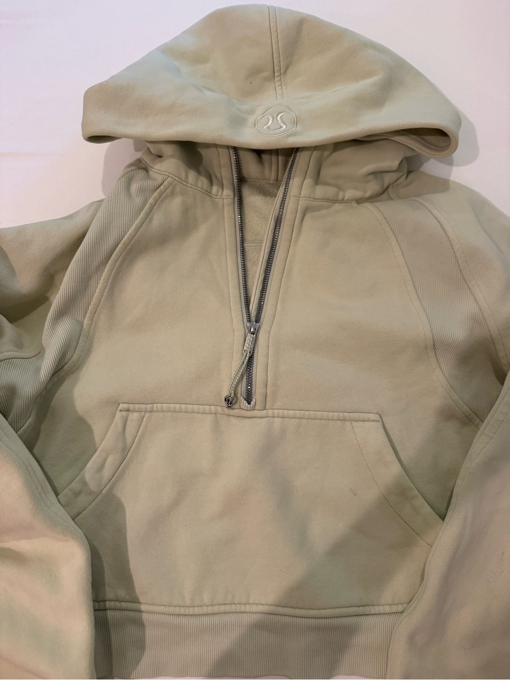 lululemon athletica light green Half-Zip Scuba